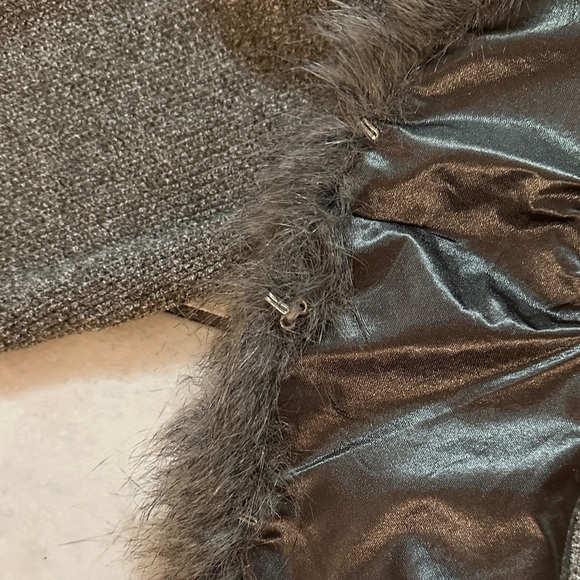 Lisa International Gray Faux Fur Chenille Sweater - Picture 10 of 11